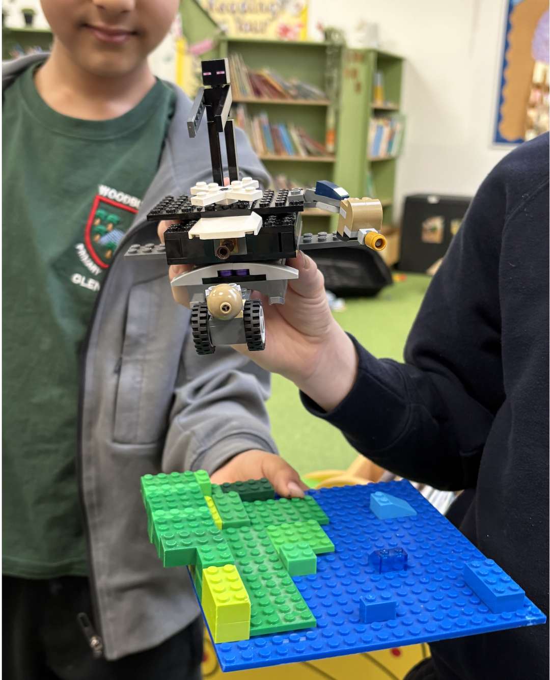 A club member sharing an imaginative LEGO model